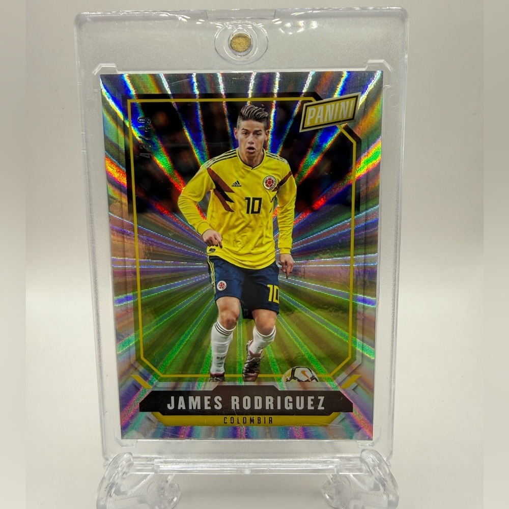 JAMES RODRIGUEZ PANINI 2018 THE NATIONAL COLOMBIA LAZER 43/49 with Hard Case